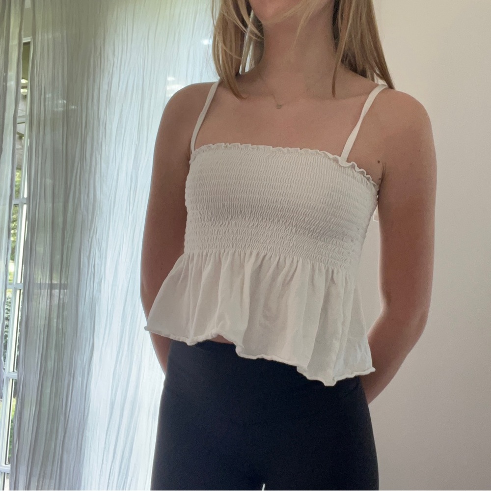 smocked tank top
